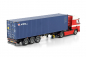 Preview: WSI Models 01-4839 DESIGN LOGISTICS DAF XF SH MY25 WITH SKY LIGHTS 4X2 FLEX CONTAINER TRAILER - 3 AXLE + 40FT CONTAINER