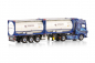 Preview: WSI Models 01-4424 Ingo Dinges VOLVO FH5 GLOBETROTTER XL 4X2 FLEX CONTAINER TRAILER - 3 AXLE + 2X 20FT TANK CONTAINER