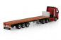 Preview: WSI Models 01-4890 LOGI TRANS VOLVO FH5 GLOBETROTTER ELECTRIC 6X2 TAG AXLE FLATBED TRAILER - 3 AXLE