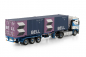 Preview: WSI Models 01-4824 TAALE TRANSPORT VOLVO F12 GLOBETROTTER 4X2 CLASSIC CONTAINER TRAILER - 3 AXLE + 2X 20FT CONTAINER