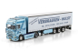Preview: WSI Models 01-4742 VERBRAEKEN DAF 95XF SUPER SPACE CAB 4X2 CURTAINSIDE TRAILER - 3 AXLE