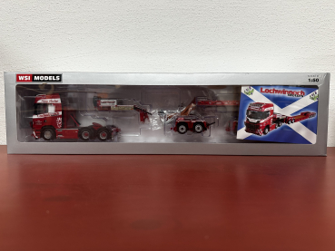 WSI Models 02-2644 Lochwinnoch Motors Scania S Highline I CS20H 6x4 + Low Loader - 4 Axle / Dolly 2 Axle