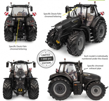 Universal Hobbies 6485 Deutz-Fahr Agrotron 7250 TTV Matt Black