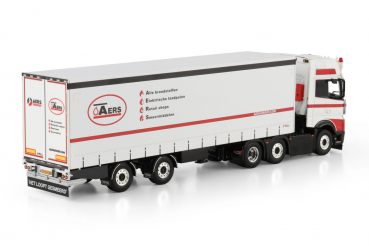 WSI Models 01-4732 Aers Transport MERCEDES-BENZ ACTROS MP5 GIGA SPACE 6X2 TWIN STEER BOX TRAILER - 2 AXLE