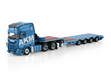 WSI Models 01-4885 AKM SCANIA S HIGHLINE CS20H 6X4 SEMI LOW LOADER - 4 AXLE