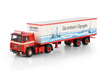 WSI Models 01-4889 ALFRED PEDERSEN SCANIA 0 SERIES 4X2 CLASSIC BOX TRAILER - 2 AXLE