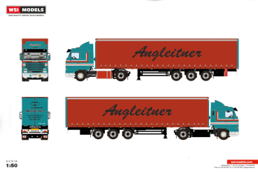 WSI Models 01-5480 ANGLEITNER GMBH SCANIA 3 SERIES STREAMLINE 4X2 CURTAINSIDE TRAILER - 3 AXLE