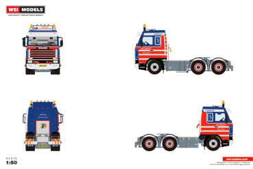 WSI Models 01-5234 BENT BOGETOFT SCANIA 3 SERIES STREAMLINE 6X2 TAG AXLE