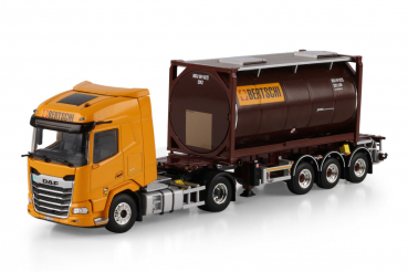 WSI Models 01-5110 BERTSCHI DAF XF SH WITHOUT SKY LIGHTS 4X2 30FT CONTAINER TRAILER - 3 AXLE + 20FT TANK CONTAINER