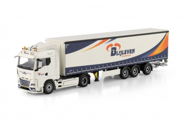 WSI Models 01-5087 BLIJLEVEN TRANSPORT MAN TGX GM 4X2 TRIDEC CURTAINSIDE TRAILER - 3 AXLE