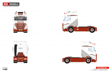 WSI Models 01-4994 BOY MAGIELSE TRANSPORT VOLVO FH5 GLOBETROTTER XL 4X2