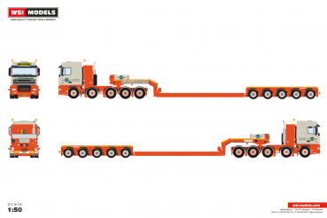WSI Models 01-5022 C. ZWAGERMAN GINAF DAF 95XF SPACE CAB 10X4 LOW LOADER - 5 AXLE