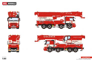 WSI Models 51-2200 COLONIA VOLVO FMX SLEEPER CAB 8X4 LIEBHERR LTF 1060-4.1
