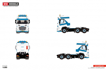 WSI Models 01-5345 DANNY VAN DEN HEUVEL DAF XF SH WITHOUT SKY LIGHTS MY25 6X2 TWIN STEER