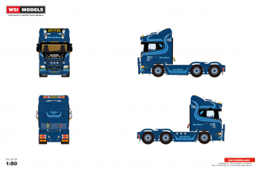 WSI Models 01-5012 EBBE K. JENSEN SCANIA R5 HIGHLINE 6X2 TAG AXLE