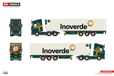 WSI Models 01-5610 ENTLEBUCH VOLVO FH4 GLOBETROTTER 6X2 TWIN STEER REEFER TRAILER - 3 AXLE
