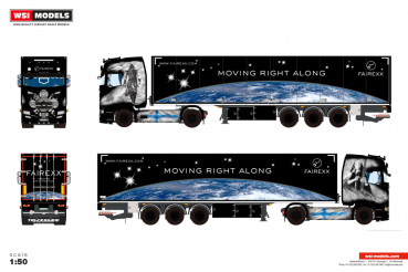 WSI Models 01-5048 FAIREXX SCANIA S HIGHLINE CS20H 4X2 BOX TRAILER - 3 AXLE