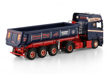 Preview: WSI Models 01-4801 Frank Wulf SCANIA R HIGHLINE CR20H 4X2 HALF PIPE TIPPER TRAILER - 3 AXLE