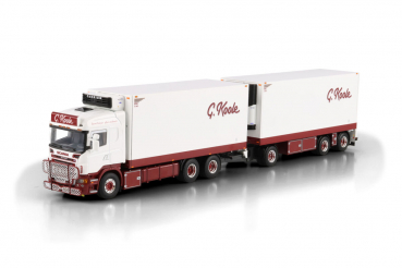 WSI Models 01-5074 G. KOOLE SCANIA R5 HIGHLINE RIGED REEFER TRUCK DRAWBAR TRAILER