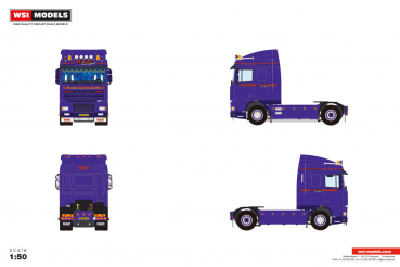 WSI Models 01-5474 H.T.H. TRANSPORT DAF 95XF SPACE CAB 4X2
