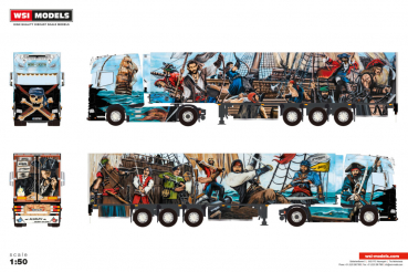WSI Models 01-4840 HEIDE LOGISTIK DAF XG+ 4X2 REEFER TRAILER - 3 AXLE