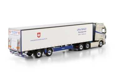 Preview: WSI Models 02-3601 HOCHULI DAF XG 6X2 TAG AXLE CURTAINSIDE TRAILER - 2 AXLE