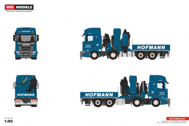 WSI Models 01-5248 HOFMANN SCANIA R HIGHLINE CR20H 8X4 WITH PALFINGER PK 165.002 TEC 7 + JIB