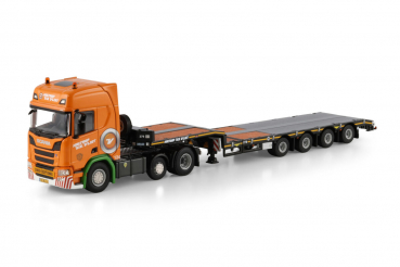 WSI Models 01-4956 HOLTROP VD VLIST SCANIA R HIGHLINE CR20H 6X2 MIDLIFT AXLE SEMI LOW LOADER - 4 AXLE