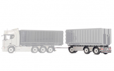 MarGe Models 2422-04 GS Meppel Abrollkipper-Containeranhänger Scania Dunkelgrau Metallic