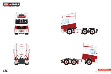 WSI Models 01-5386 J. MEULEMAN DAF XF SH WITHOUT SKY LIGHTS MY25 6X2 TWIN STEER