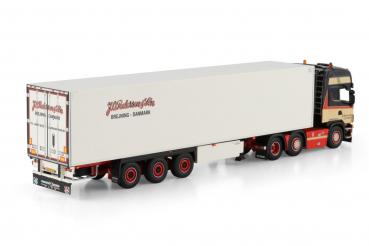 Preview: WSI Models 01-4806 J.O. PEDERSEN SCANIA 4 SERIES TOPLINE 6X2 TWIN STEER REEFER TRAILER - 3 AXLE