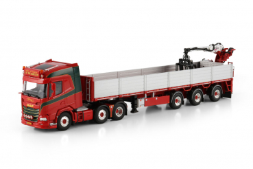 WSI Models 01-4822 JP de Bruijn DAF XF SH WITHOUT SKY LIGHTS 6X2 TWIN STEER BRICK TRAILER - 3 AXLE