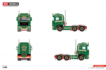 WSI Models 01-5014 KARSTEN JENSEN SCANIA 4 SERIES FLAT ROOF 6X2 TWIN STEER