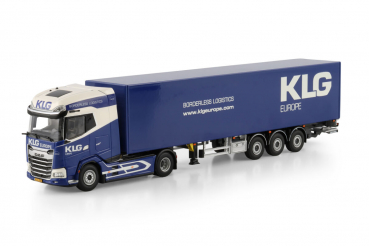 WSI Models 01-4980 KLG EUROPE DAF XG+ MY25 4X2 BOX TRAILER - 3 AXLE