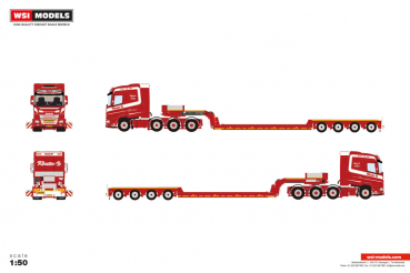 WSI Models 01-5464 KLOSTER A/S DAF XG 8X4 EURO LOW LOADER - 4 AXLE