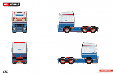 WSI Models 01-4060 KRISTIAN JACOBSEN SCANIA R HIGHLINE CR20H 6X2 TAG AXLE