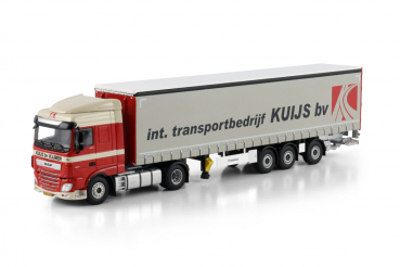 WSI Models 01-4845 Kuijs DAF XF SPACE CAB MY2017 4X2 TRIDEC CURTAINSIDE TRAILER - 3 AXLE