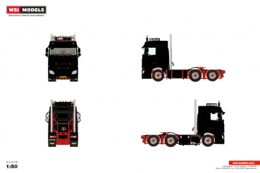 WSI Models 01-5064 LIMI TRANS DAF XF SPACE CAB MY2017 6X2 TAG AXLE