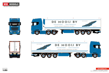 WSI Models 01-5485 LUKAS SCANIA S HIGHLINE CS20H 6X2 TWIN STEER REEFER TRAILER - 3 AXLE