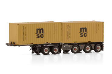 WSI Models 01-4382A M. DE GROOT TRANSPORT 2CONNECT COMBI TRAILER - 5 AXLE + 2X 20FT CONTAINER