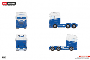 WSI Models 01-5334 MADS PEDERSEN SCANIA S HIGHLINE CS20H 6X2 TAG AXLE