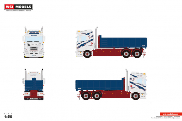 WSI Models 01-5308 MARTEMOEN SCANIA R NORMAL CR20N RIGED TRUCK WITH HOOKLIFT SYSTEM 6X2 TAG AXLE + 15M3 CONTAINER