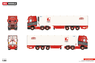 WSI Models 01-5443 N.C. CHRISTENSEN & SONNER SCANIA S HIGHLINE CS20H 6X2 TWIN STEER REEFER TRAILER - 3 AXLE