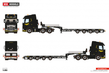 WSI Models 04-2244 PREMIUM LINE DAF XG MY25 6X2 TWIN STEER SEMI LOW LOADER - 4 AXLE