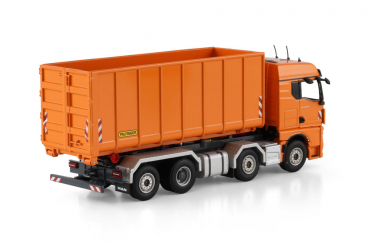 WSI Models 04-2238 PREMIUM LINE MAN TGX GM RIGED TRUCK WITH HOOKLIFT SYSTEM 8X2 TAG AXLE + 40M3 CONTAINER