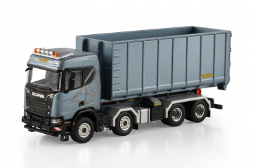 WSI Models 04-2240 PREMIUM LINE SCANIA R NORMAL CR20N RIGED TRUCK WITH HOOKLIFT SYSTEM 8X4 + 40M3 CONTAINER