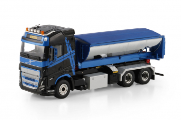 WSI Models 04-2241 PREMIUM LINE VOLVO FH5 GLOBETROTTER RIGED TRUCK WITH HOOKLIFT SYSTEM 6X4 + ASPHALT CONTAINER