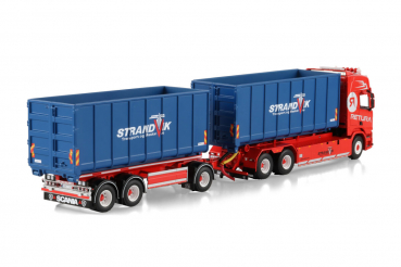 Preview: WSI Models 01-4965 RETURA SCANIA R HIGHLINE CR20H RIGED TRUCK WITH HOOKLIFT SYSTEM 6X2 TAG AXLE HOOKLIFT CONTAINER DRAWBAR TRAILER - 3 AXLE + 2X 40M3 CONTAINER