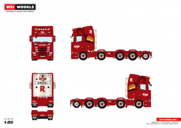 WSI Models 01-4357 RISA SCANIA R HIGHLINE CR20H 8X4 WITH ADD ON AXLE