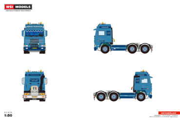 WSI Models 01-5242 SONNIE PEDERSEN VOLVO F12 GLOBETROTTER 6X2 TAG AXLE